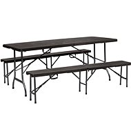 La Proromance Folding Table W180 + 2 ks Folding Bench W180 - Záhradný stôl