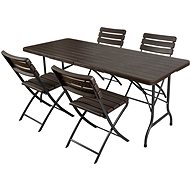 La Proromance Folding Table W180 + 4 ks Folding Chair W43 - Záhradný stôl