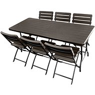 La Proromance Folding Table W180 + 6 ks Folding Chair W43 - Záhradný stôl