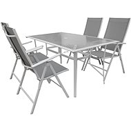 La Proromance Garden Table G47 + 4 ks Garden Folding Chair T17 Moka - Záhradný stôl