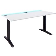 SYBERDESK ULTRA, 139 × 68 × 74-75 cm, LED, Cable Organisation System, biely