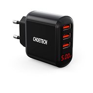 Nabíjačka do siete Choetech 5 V/3,4 A 3 USB-A digital wall charger - Nabíječka do sítě