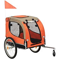 Shumee Vozík za bicykel pre psa oranžovo-hnedý - Vozík za bicykel pre psa