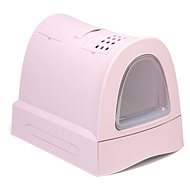 Mačací záchod IMAC Krytý mačací záchod s výsuvnou zásuvkou 40 × 56 × 42,5 cm ružový