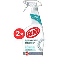 SAVO Bez chlóru, antibakteriálny sprej 2× 700 ml - Dezinfekcia