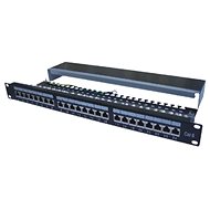 Patch panel Datacom Patch panel 19" STP 24 port CAT6A LSA 1U BK (3 × 8p)/VL - Patch panel