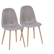 Jedálenská stolička LISA svetlosivá, set 2 ks - Jedálenská stolička