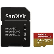 SanDisk MicroSDXC 64 GB Extreme Plus Class 10 UHS-I (V30) + SD adaptér