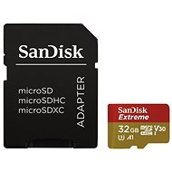 SanDisk MicroSDHC 32GB Extreme A1 Class 10 UHS-I (V30) + SD Adapter - Memory Card
