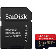SanDisk micro SDXC 64 GB Extreme Pro A1 UHS-I (V30) + SD adaptér
