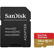 SanDisk microSDXC 128 GB Extreme A2 UHS-I (V30) U3 + SD adaptér