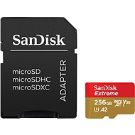 Pamäťová karta SanDisk microSDXC 256 GB Extreme A2 UHS-I (V30) U3 + SD adaptér