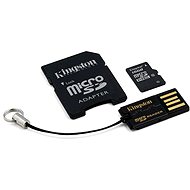 Kingston MicroSDHC 16GB Class 10 + SD adaptér a USB čítačka