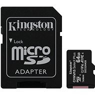 Kingston Canvas Select Plus micro SDXC 64GB Class 10 UHS-I + SD adaptér - Pamäťová karta