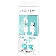 ADATA Lightning / Micro USB MFi 1m biely - Dátový kábel