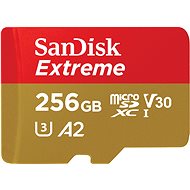 SanDisk microSDXC 256GB Extreme + Rescue PRO Deluxe + SD adaptér