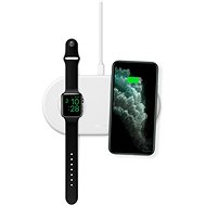Epico bezdrôtová nabíjačka pre Apple Watch a iPhone s adaptérom v balení - biela - Bezdrôtová nabíjačka