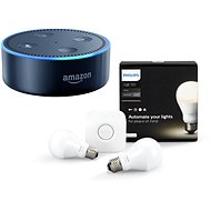 Philips Hue White 8.5 W E27 starter kit + Amazon Echo Dot čierna (2.generace)