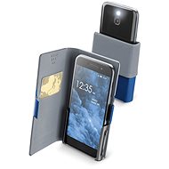 Cellularline Slide & Click XXXL s vyklápacou hornou časťou PU koža modré - Puzdro na mobil