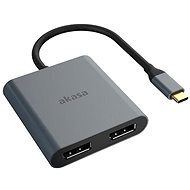 AKASA USB Type-C Adaptér – 2× DP, 4K/AK-CBCA18-18BK - Redukcia