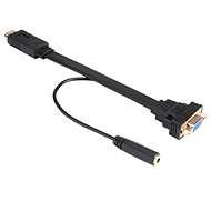 AKASA HDMI na VGA adaptér s audio káblom/AK-CBHD18-20BK - Redukcia