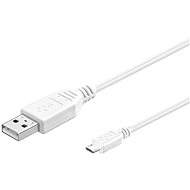 Dátový kábel PremiumCord USB 2.0 prepojovací A-B micro 5 m biely