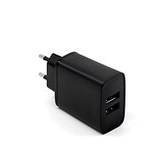 Nabíjačka do siete FIXED Smart Rapid Charge 15 W s 2× USB výstupom čierna