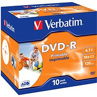 Verbatim DVD-R 16×, Printable 10 ks v krabičke - Médium