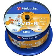 Verbatim DVD-R 16x, Printable 50ks cakebox - Médium
