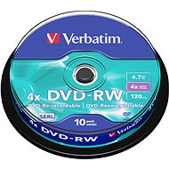 Verbatim DVD-RW 4x, 10ks vakebox - Médium