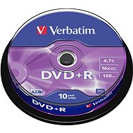 Verbatim DVD+R 16×, 10 ks Cake-Box - Médium