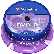 Verbatim DVD + R 16x, 25 ks CakeBox - Médium