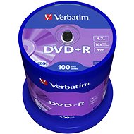 Verbatim DVD+R 16×, 100 ks CakeBox - Médium