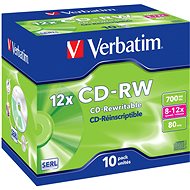 Verbatim CD-RW 12×, 10 ks v krabičke - Médium