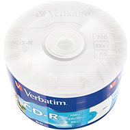VERBATIM CD-R 700MB, 52×, printable, wrap 50 ks - Médium