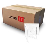 COVER IT box: 2 CD 10 mm jewel box + tray číry – kartón 200 ks - Obal na CD/DVD
