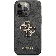 Guess PU 4G Metal Logo Zadný kryt na Apple iPhone 13 Pro Grey - Kryt na mobil