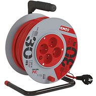 Predlžovací kábel EMOS PVC predlžovací kábel na bubne – 4 zásuvky, 30 m, 1 mm2
