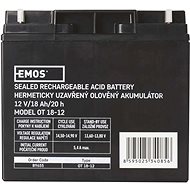 EMOS Bezúdržbový olovený akumulátor 12 V/18 Ah - Batéria pre záložný zdroj