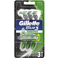 GILLETTE Blue3 SenseCare 3 ks - Jednorazové holiace strojčeky