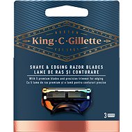 KING C. GILLETTE Shave&Edging 3 ks - Pánske náhradné hlavice