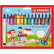 STABILO Trio Scribbi 14 farieb - Fixky