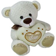 Medvedík Srdiečko Béžový – 23 cm - Plyšová hračka