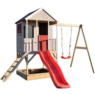 Domček detský drevený Veranda s hojdačkou - Detský domček
