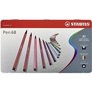 STABILO Pen 68, 40 ks, kovové puzdro - Fixky