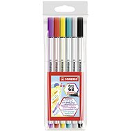 STABILO Pen 68 brush, 6 ks, puzdro - Fixky