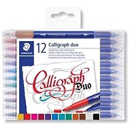 Popisovač Staedtler Calligraph Duo 2,0/3,5 mm, kaligrafický, obojstranný, 12 farieb