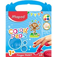 Maped Color Peps - Prstové farby, 4 × 80 ml - Maľovanie pre deti