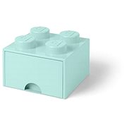 Úložný box LEGO Úložný box 4 so zásuvkou – aqua
