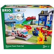BRIO WORLD 36025 Vlaková súprava záchranárskeho tímu - Vláčiková dráha